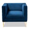 Baxton Studio Seraphin Navy Blue Velvet Upholstered Gold Finished Armchair 157-9794 - alternate 8